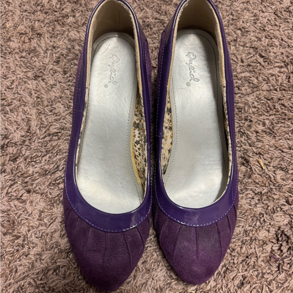 Qupid Purple Women's Heels